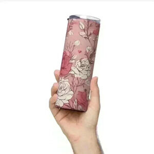 Valentine's day pink roses 20oz tumbler
